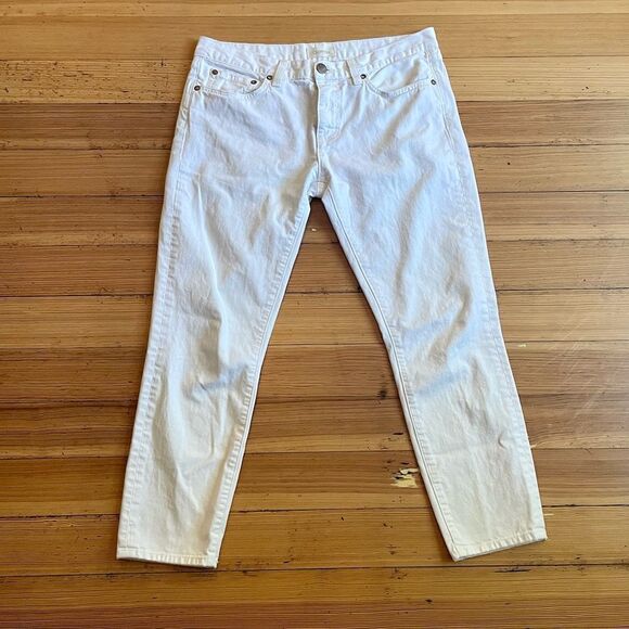 Crippen Denim - Crippen white straight leg cropped jeans. Size 29.